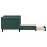 Casa si Gradina - Mobilier - Paturi si accesorii - Paturi - Pat de zi cu extensie si sertare verde inchis 80x200 cm catifea - Infinity.ro