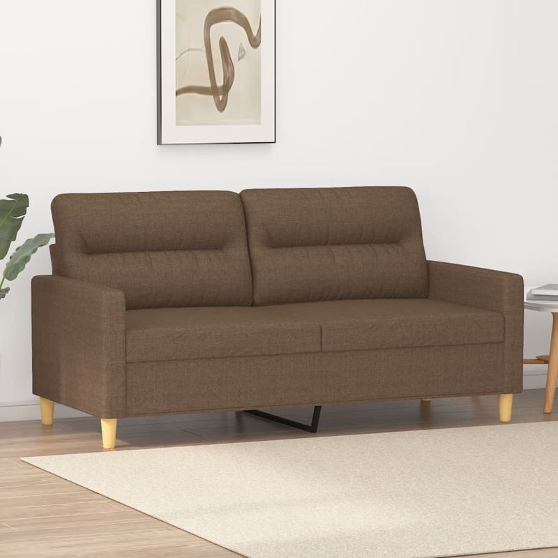 Casa si Gradina - Mobilier - Canapele si coltare - Canapele - Canapea cu 2 locuri, maro, 140 cm, material textil - Infinity.ro