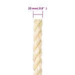 Casa si Gradina - Constructii - Feronerie si accesorii - Sfoara si lanturi - Franghie, 25 m, sisal 100%, 20 mm - Infinity.ro