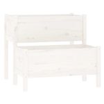 Casa si Gradina - Gradinarit si plante - Plante si ghivece - Ghivece si suporturi - Jardiniera, alb, 84,5x84x75 cm, lemn masiv de pin - Infinity.ro