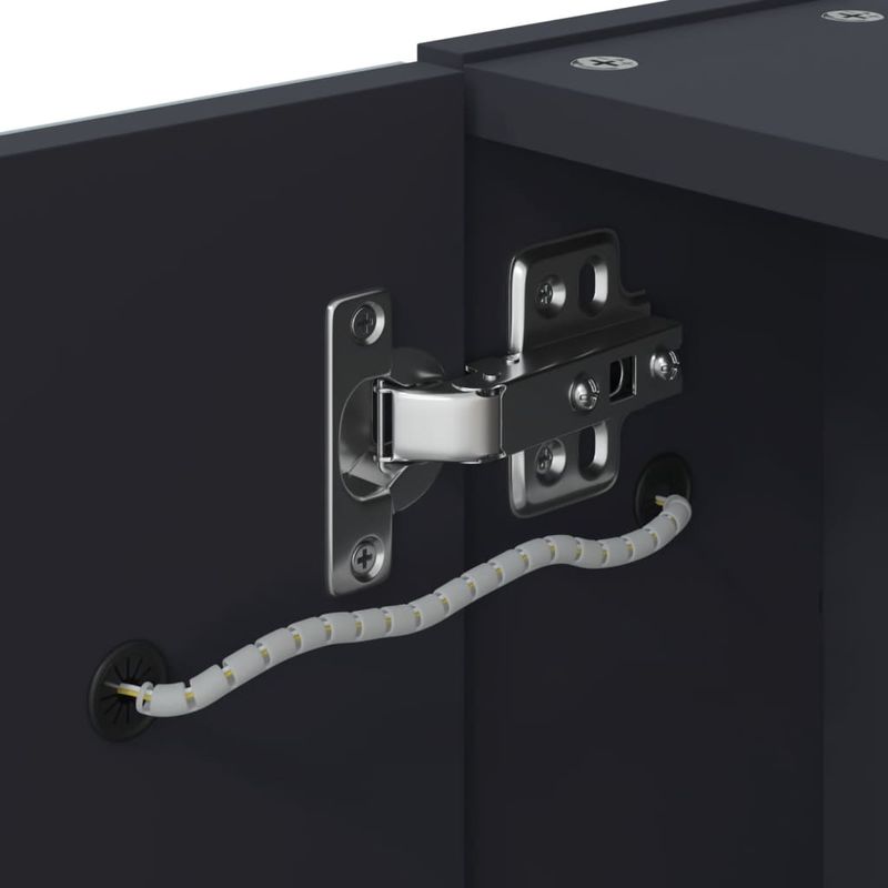 Casa si Gradina - Mobilier - Mobilier baie - Corpuri baie - Dulap cu oglinda de baie cu lumina LED, gri, 60x13x52 cm - Infinity.ro