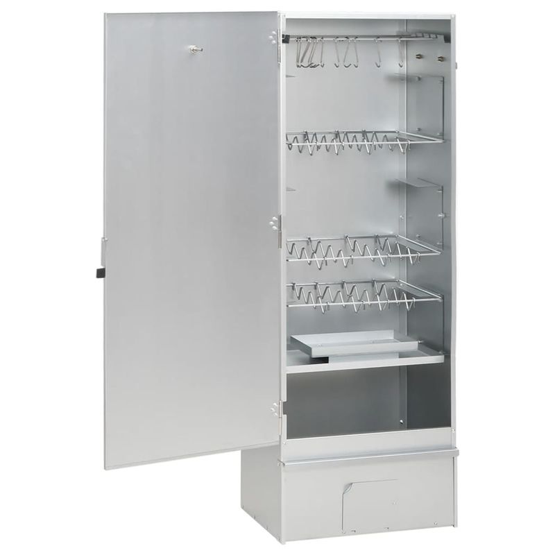 Casa si Gradina - Gradina si terasa - Gratare si accesorii - Gratare de gradina - Afumatoare cuptor/gratar, generator fum rece, otel galvanizat, mărime 44.5x29x110 cm (21x21x4.5 cm), model fără fereastră - Infinity.ro