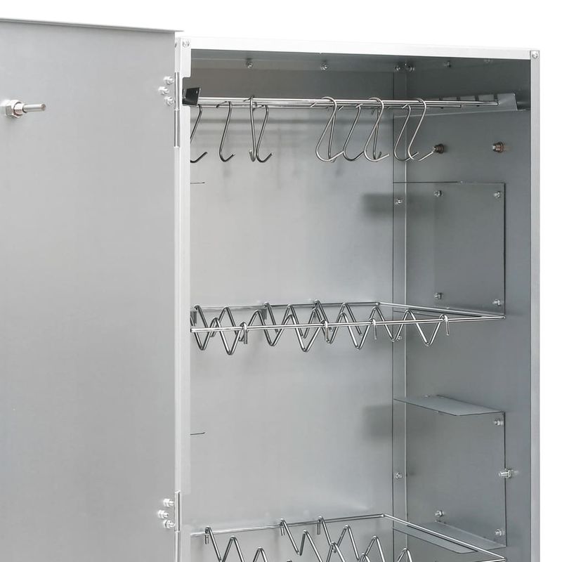 Casa si Gradina - Gradina si terasa - Gratare si accesorii - Gratare de gradina - Afumatoare cuptor/gratar, generator fum rece, otel galvanizat, mărime 44.5x29x110 cm (21x21x4.5 cm), model fără fereastră - Infinity.ro