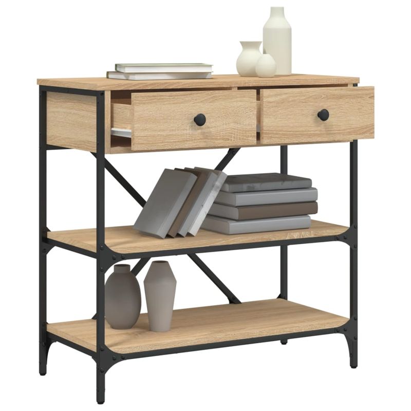 Casa si Gradina - Mobilier - Comode si corpuri - Console - Masa consola, stejar sonoma, 75x34,5x75 cm, lemn prelucrat - Infinity.ro