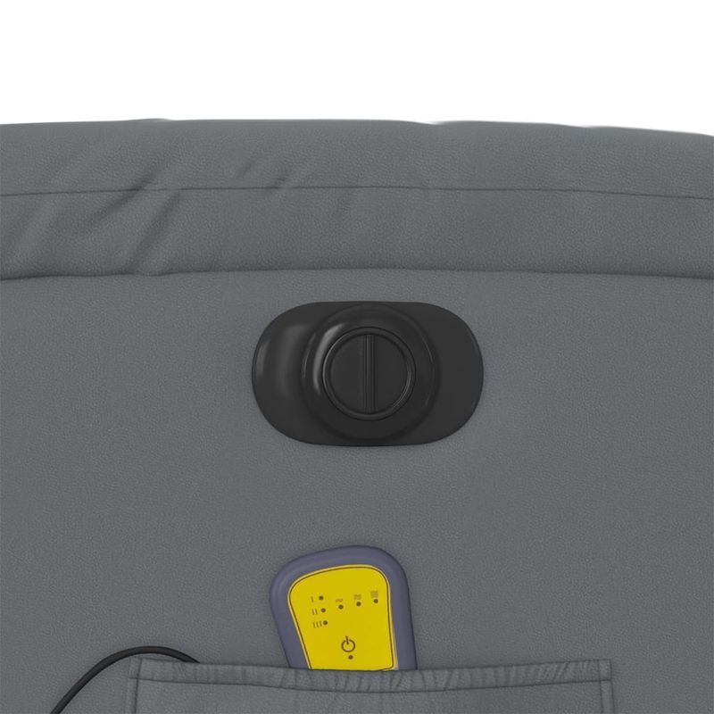 Ingrijire personala si Cosmetice - Sanatate si wellness - Articole wellness - Fotolii de masaj - Fotoliu masaj rabatabil electric cu ridicare, gri, piele eco - Infinity.ro