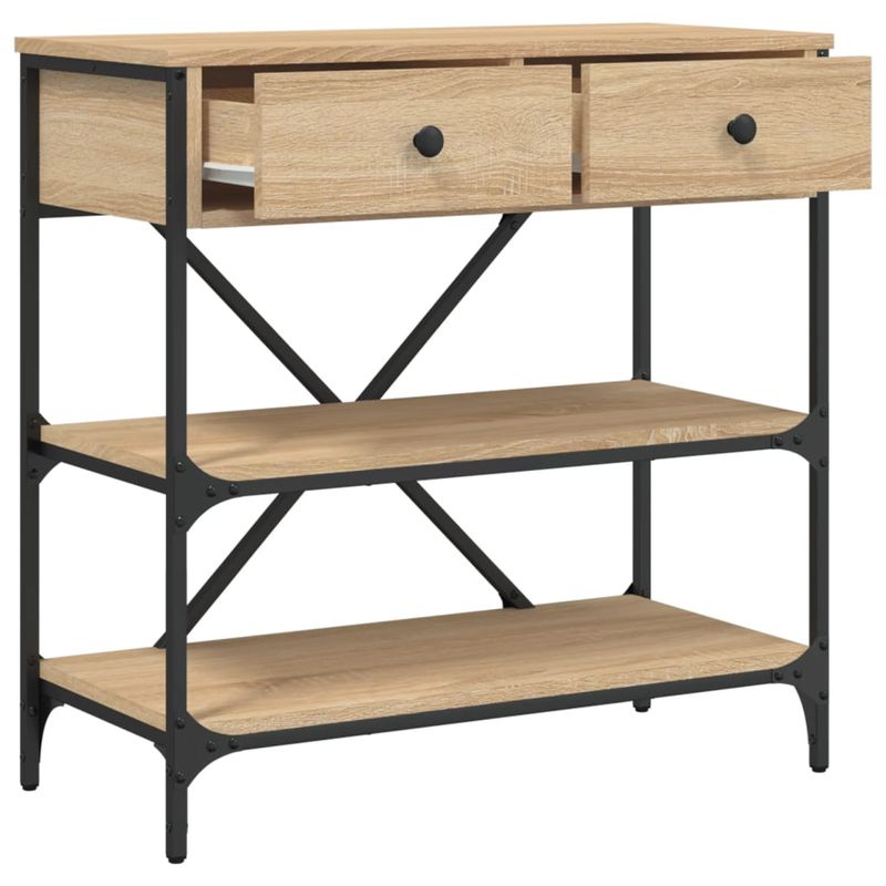 Casa si Gradina - Mobilier - Comode si corpuri - Console - Masa consola, stejar sonoma, 75x34,5x75 cm, lemn prelucrat - Infinity.ro