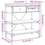 Casa si Gradina - Mobilier - Comode si corpuri - Console - Masa consola, stejar sonoma, 75x34,5x75 cm, lemn prelucrat - Infinity.ro