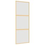 Casa si Gradina - Constructii - Usi interior, exterior si garaj - Usi interior - Usa glisanta, auriu, 76x205 cm, sticla ESG mata si aluminiu - Infinity.ro