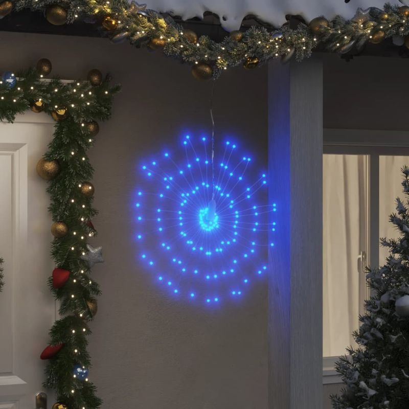 Casa si Gradina - Decoratiuni - Decoratiuni de sezon - Lumina stelara de Craciun 140 LED-uri, 8 buc., albastru, 17 cm - Infinity.ro