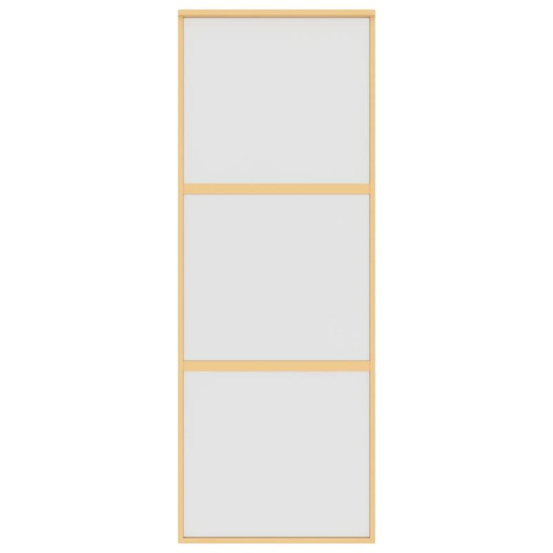 Casa si Gradina - Constructii - Usi interior, exterior si garaj - Usi interior - Usa glisanta, auriu, 76x205 cm, sticla ESG mata si aluminiu - Infinity.ro