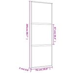 Casa si Gradina - Constructii - Usi interior, exterior si garaj - Usi interior - Usa glisanta, auriu, 76x205 cm, sticla ESG mata si aluminiu - Infinity.ro