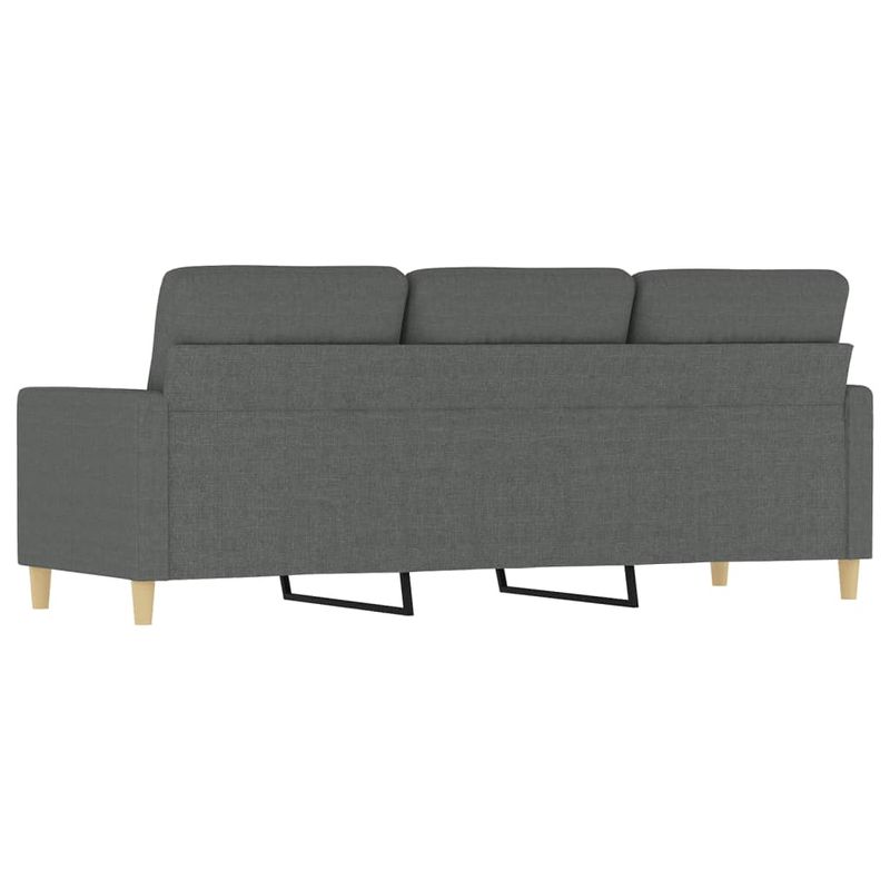 Casa si Gradina - Mobilier - Canapele si coltare - Canapele - Canapea cu 3 locuri, gri inchis, 180 cm, material textil - Infinity.ro