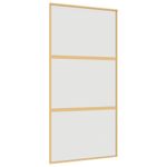 Casa si Gradina - Constructii - Usi interior, exterior si garaj - Usi interior - Usa glisanta, auriu, 102,5x205 cm, sticla ESG mata si aluminiu - Infinity.ro