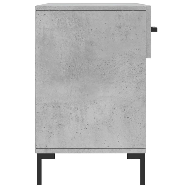 Casa si Gradina - Mobilier - Organizare si depozitare - Organizator incaltaminte - Bancheta pantofar, gri beton, 102x35x55 cm, lemn prelucrat - Infinity.ro