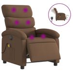 Ingrijire personala si Cosmetice - Sanatate si wellness - Articole wellness - Fotolii de masaj - Fotoliu electric de masaj rabatabil, maro, textil - Infinity.ro