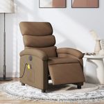 Ingrijire personala si Cosmetice - Sanatate si wellness - Articole wellness - Fotolii de masaj - Fotoliu electric de masaj rabatabil, maro, textil - Infinity.ro