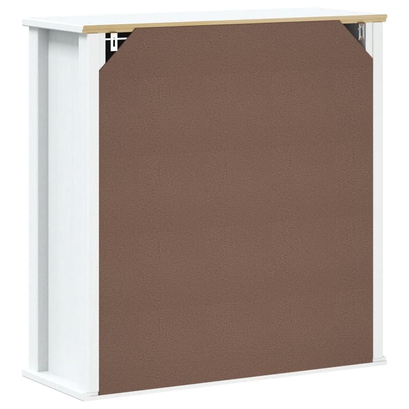 Casa si Gradina - Mobilier - Mobilier baie - Comode baie - Dulap de baie de perete "BERG" alb, 69,5x27x71,5 cm, lemn masiv - Infinity.ro