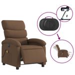 Ingrijire personala si Cosmetice - Sanatate si wellness - Articole wellness - Fotolii de masaj - Fotoliu electric de masaj rabatabil, maro, textil - Infinity.ro
