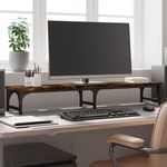 Laptop, Telefoane si Tablete - Laptopuri si accesorii - Accesorii Laptop - Standuri/Coolere notebook - Suport de monitor, stejar fumuriu, 105x23x15,5 cm lemn compozit - Infinity.ro