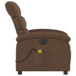 Ingrijire personala si Cosmetice - Sanatate si wellness - Articole wellness - Fotolii de masaj - Fotoliu electric de masaj rabatabil, maro, textil - Infinity.ro