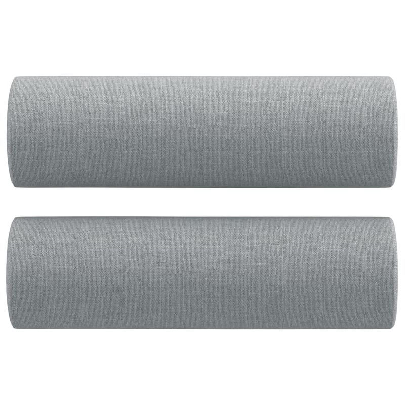 Casa si Gradina - Mobilier - Seturi de mobilier - Seturi living - Set de canapele cu perne, 2 piese, gri deschis, material textil - Infinity.ro