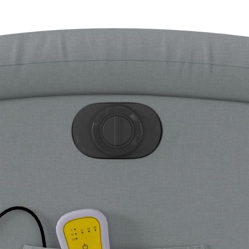 Ingrijire personala si Cosmetice - Sanatate si wellness - Articole wellness - Fotolii de masaj - Fotoliu electric de masaj rabatabil, gri deschis, microfibra - Infinity.ro