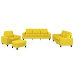 Casa si Gradina - Mobilier - Seturi de mobilier - Seturi living - Set de canapele, 4 piese, galben deschis, textil - Infinity.ro