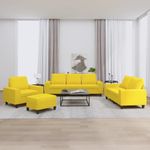 Casa si Gradina - Mobilier - Seturi de mobilier - Seturi living - Set de canapele, 4 piese, galben deschis, textil - Infinity.ro