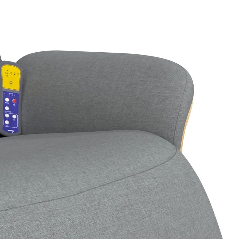 Ingrijire personala si Cosmetice - Sanatate si wellness - Articole wellness - Fotolii de masaj - Fotoliu rabatabil masaj cu suport picioare gri deschis textil - Infinity.ro