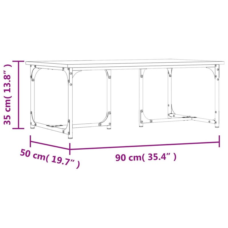 Casa si Gradina - Mobilier - Mese si birouri - Masute de cafea - Masuta de cafea, negru, 90x50x35 cm, lemn prelucrat - Infinity.ro
