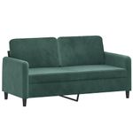 Casa si Gradina - Mobilier - Canapele si coltare - Canapele - Set canapea cu perne, 2 piese, verde inchis, catifea - Infinity.ro