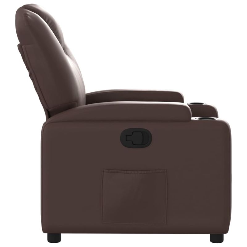 Casa si Gradina - Mobilier - Scaune si fotolii - Fotolii - Fotoliu rabatabil, maro, piele ecologica - Infinity.ro