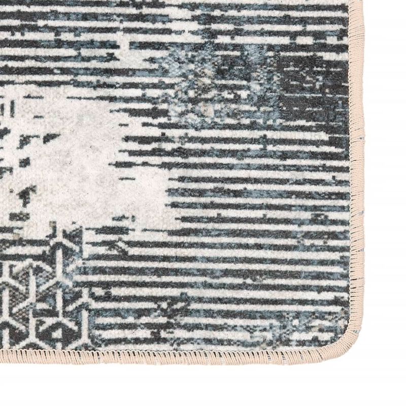 Casa si Gradina - Textile si covoare - Covoare - Covoare casa - Covor lavabil, multicolor, 80x300 cm, anti-alunecare, alb și negru - Infinity.ro