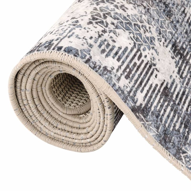 Casa si Gradina - Textile si covoare - Covoare - Covoare casa - Covor lavabil, multicolor, 80x300 cm, anti-alunecare, alb și negru - Infinity.ro