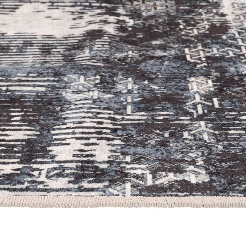 Casa si Gradina - Textile si covoare - Covoare - Covoare casa - Covor lavabil, multicolor, 80x300 cm, anti-alunecare, alb și negru - Infinity.ro