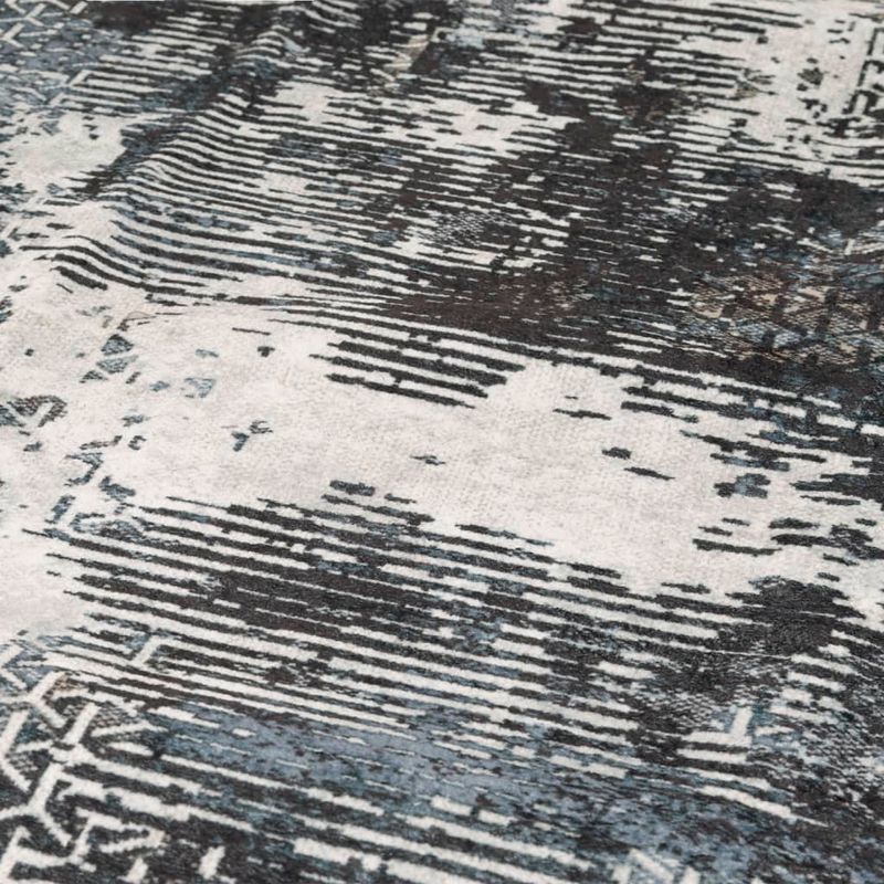 Casa si Gradina - Textile si covoare - Covoare - Covoare casa - Covor lavabil, multicolor, 80x300 cm, anti-alunecare, alb și negru - Infinity.ro