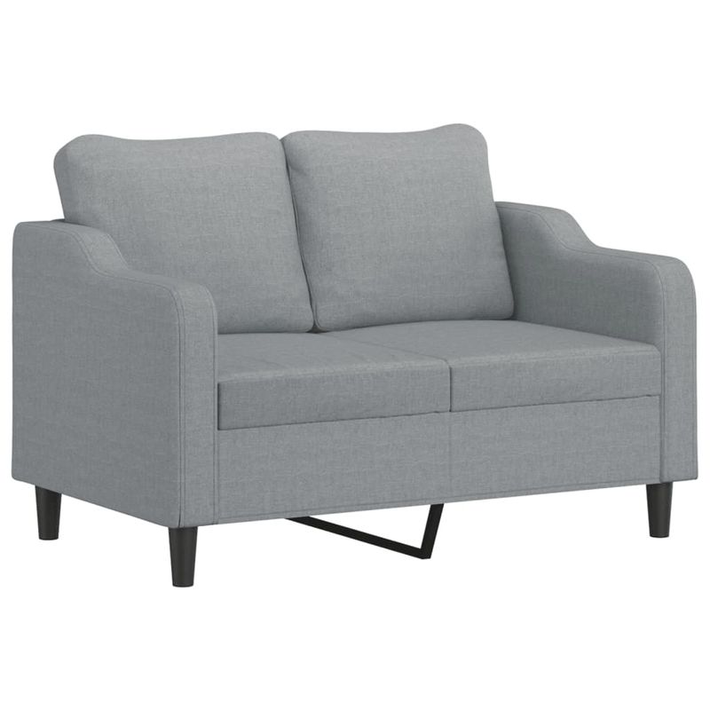 Casa si Gradina - Mobilier - Seturi de mobilier - Seturi living - Set de canapele cu perne, 3 piese, gri deschis, textil - Infinity.ro