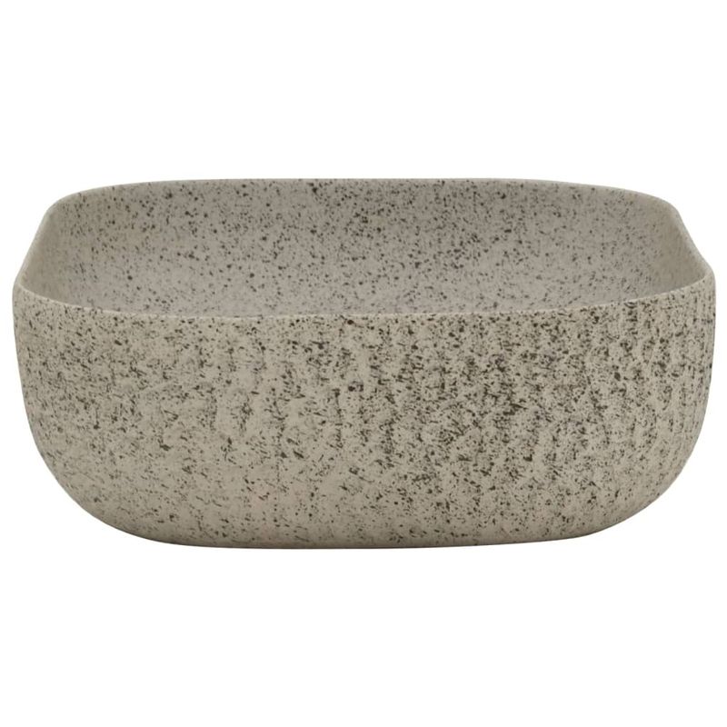 Casa si Gradina - Sanitare - Lavoar baie si accesorii - Lavoare si piedestale - Lavoar de blat gri 48x37,5x13,5 cm, ceramica, dreptunghi - Infinity.ro