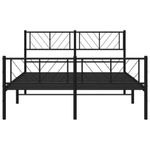 Casa si Gradina - Mobilier - Paturi si accesorii - Paturi - Cadru pat metalic cu tablie de cap/picioare, negru, 150x200 cm - Infinity.ro