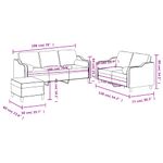 Casa si Gradina - Mobilier - Seturi de mobilier - Seturi living - Set de canapele cu perne, 3 piese, gri deschis, textil - Infinity.ro