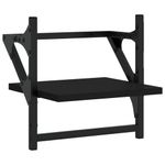 Casa si Gradina - Mobilier - Biblioteci si rafturi - Rafturi - Set rafturi perete cu bare, 4 buc. negru lemn prelucrat - Infinity.ro