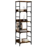 Casa si Gradina - Mobilier - Biblioteci si rafturi - Biblioteci - Biblioteca, stejar fumuriu, 50x33x153 cm, lemn prelucrat - Infinity.ro