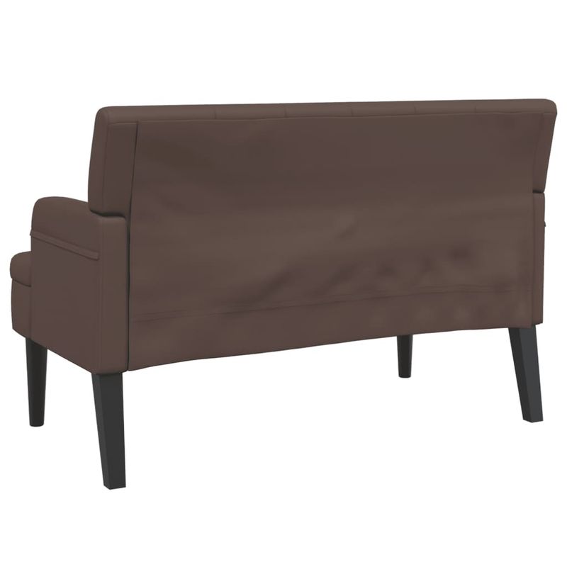Casa si Gradina - Mobilier - Canapele si coltare - Banchete - Bancheta cu spatar, maro, 112x65,5x75 cm, piele ecologica - Infinity.ro