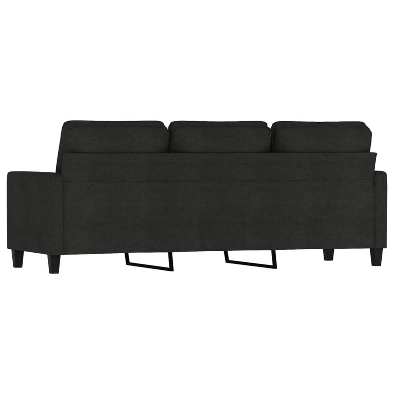 Casa si Gradina - Mobilier - Canapele si coltare - Canapele - Canapea cu 3 locuri, negru, 180 cm, material textil - Infinity.ro