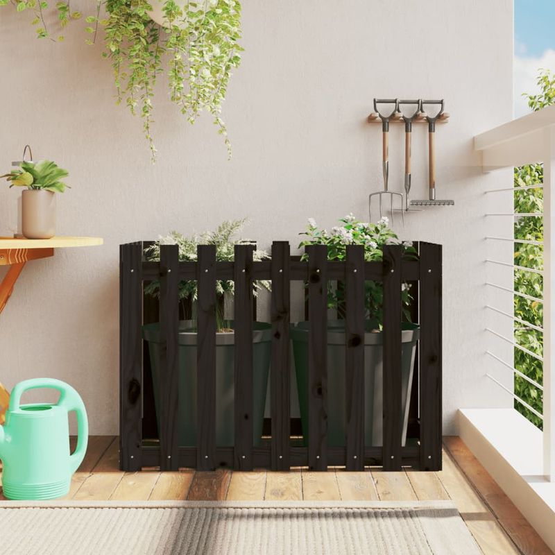 Casa si Gradina - Gradinarit si plante - Plante si ghivece - Ghivece si suporturi - Pat inaltat gradina design gard 100x50x70 cm lemn de pin tratat - Infinity.ro