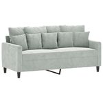 Casa si Gradina - Mobilier - Canapele si coltare - Canapele - Canapea cu 2 locuri, gri deschis, 140 cm, catifea - Infinity.ro