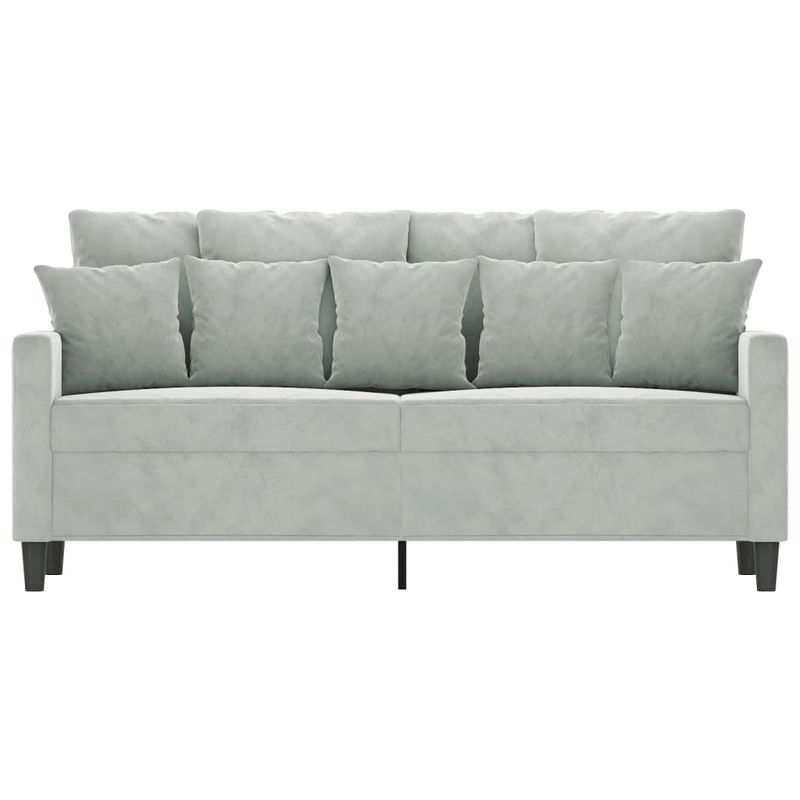 Casa si Gradina - Mobilier - Canapele si coltare - Canapele - Canapea cu 2 locuri, gri deschis, 140 cm, catifea - Infinity.ro