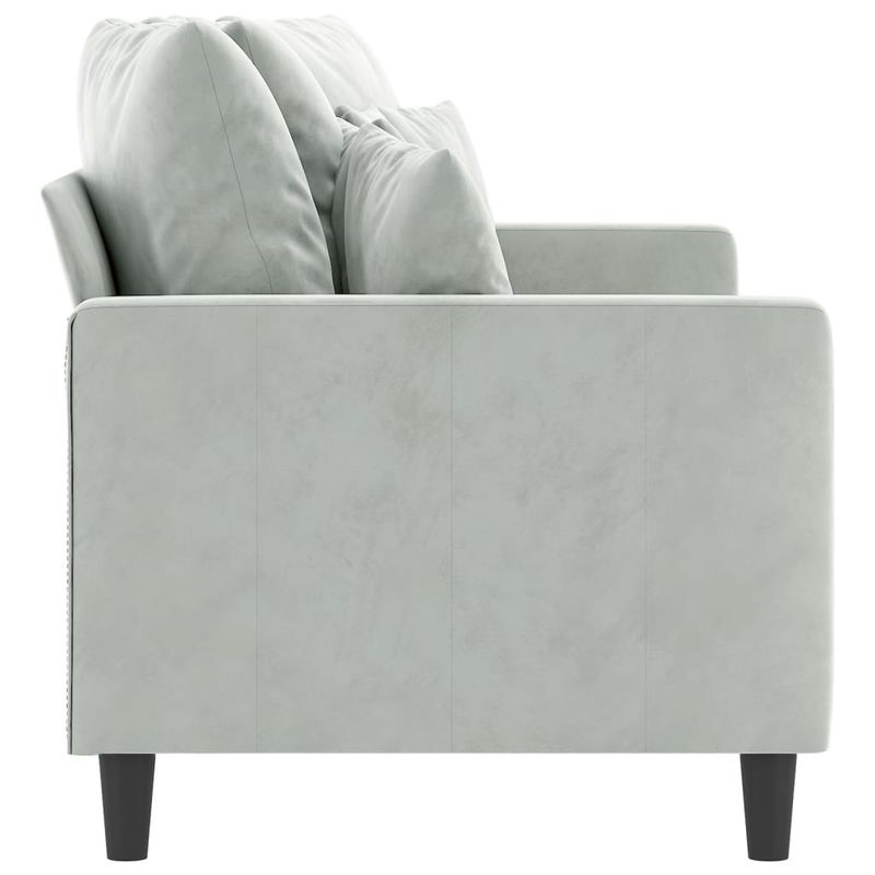 Casa si Gradina - Mobilier - Canapele si coltare - Canapele - Canapea cu 2 locuri, gri deschis, 140 cm, catifea - Infinity.ro
