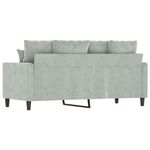 Casa si Gradina - Mobilier - Canapele si coltare - Canapele - Canapea cu 2 locuri, gri deschis, 140 cm, catifea - Infinity.ro