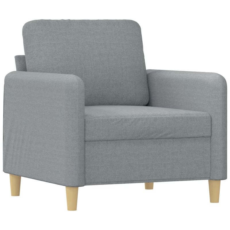 Casa si Gradina - Mobilier - Seturi de mobilier - Seturi living - Set de canapele cu perne, 4 piese, gri deschis, material textil - Infinity.ro
